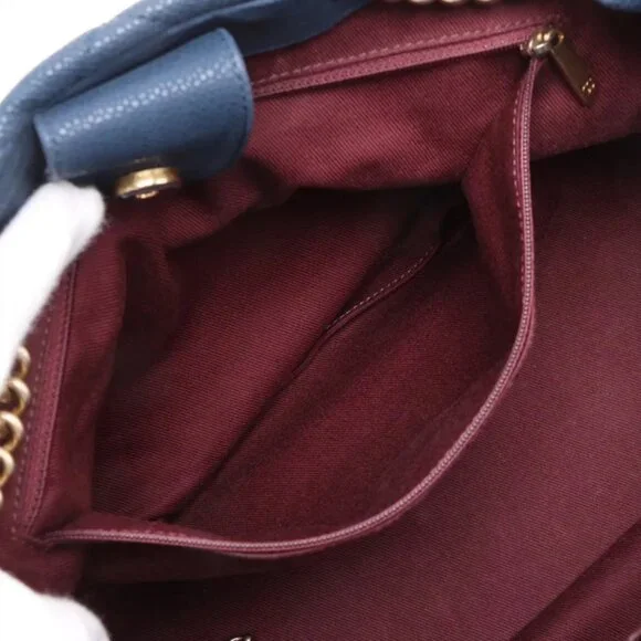 Chanel Matelasse Caviar Skin Two-Way Tote Bag Navy Blue - Picture 8 of 12